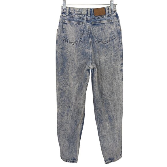 Vintage Essentials Sport Jeans sz 12 Acid Wash High Waist Pleated Mom Tapered - Picture 3 of 15